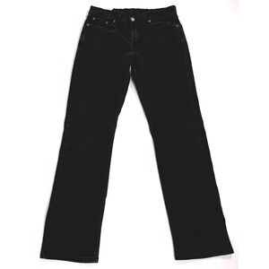 Levis 514 Straight Fit Mens Black Denim Jeans 30x32